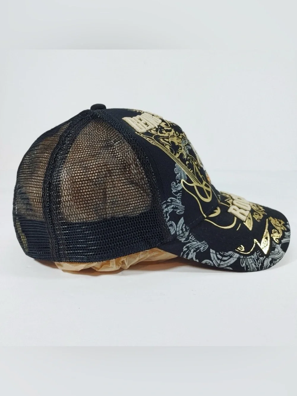 Disney Parks Grumpy Black Gold Baseball Cap Hat Trucker Being Grumpy Rocks